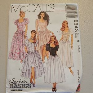 McCall's Women's Pink Floral Prom Dress Pattern - Style 6943